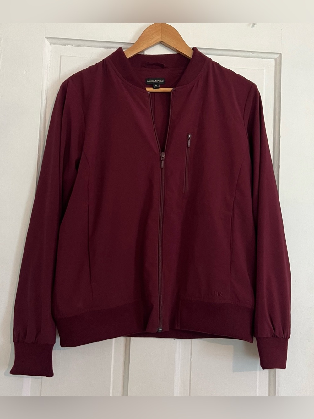 Banana Republic Burgundy Oxblood Bomber Jacket | Dark Romantic | Medium